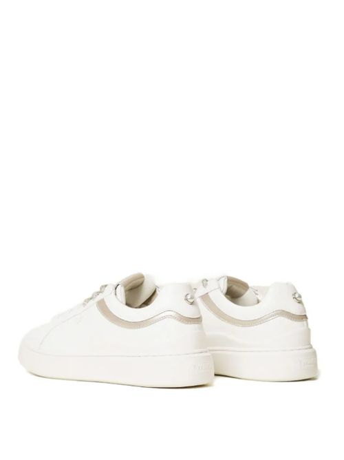 SNEAKERS WITH CONTRASTING INSERTS AND LACES TWIN SET | 261TCP01613246 BIC.OTTICO/PLATINO